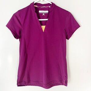 Pebble Beach Performance Athletic Golf Shirt Small Tennis Pickle Ball Top Pink